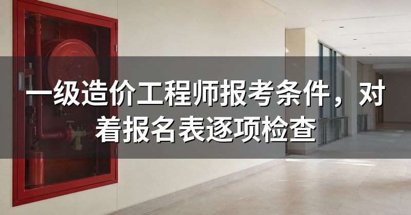 一级造价工程师报考条件,对着报名表逐项检查