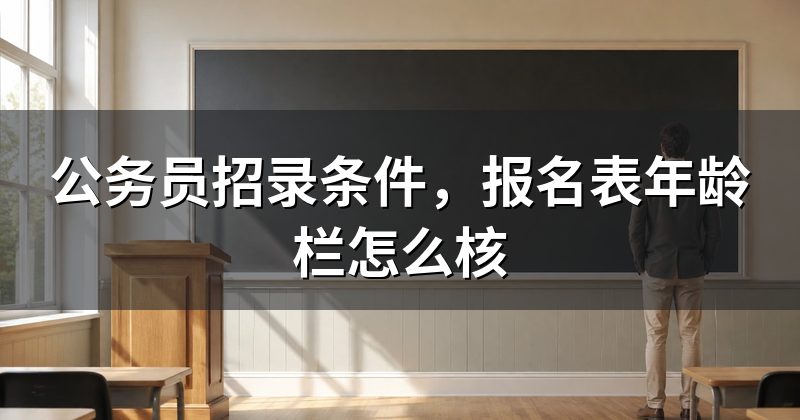 公务员招录条件,报名表年龄栏怎么核