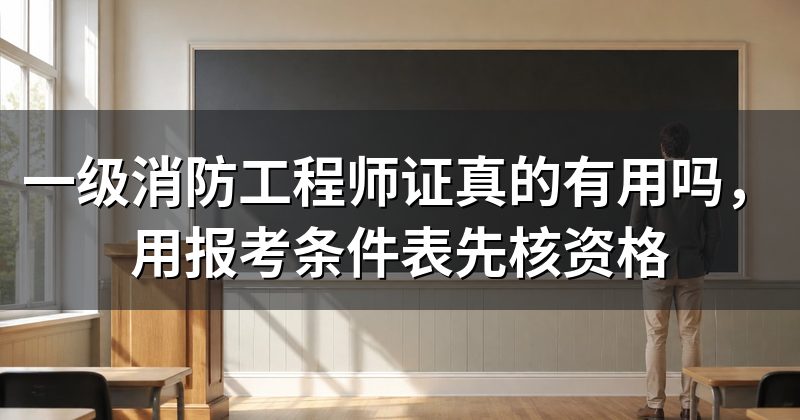 一级消防工程师证真的有用吗，用报考条件表先核资格