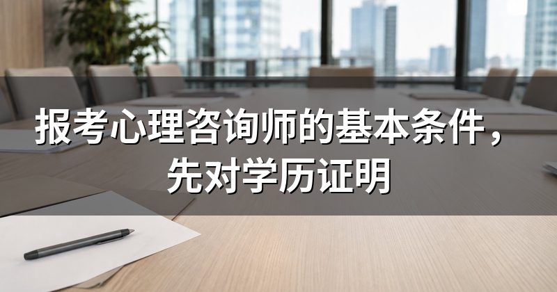 报考心理咨询师的基本条件,先对学历证明