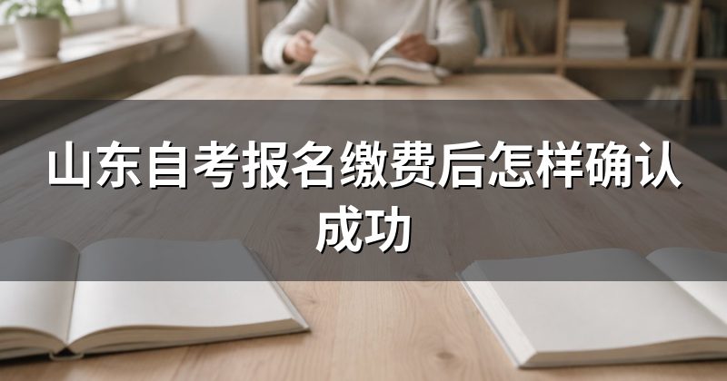 山东自考报名缴费后怎样确认成功