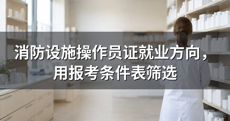 消防设施操作员证就业方向,用报考条件表筛选