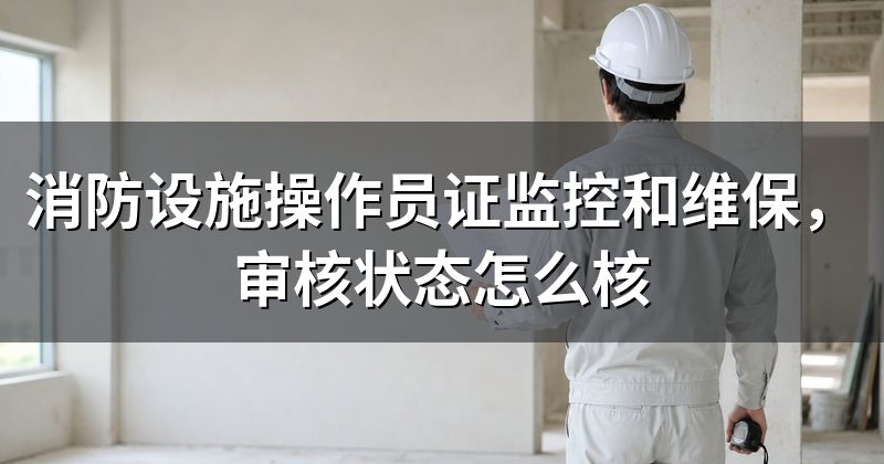 消防设施操作员证监控和维保,审核状态怎么核