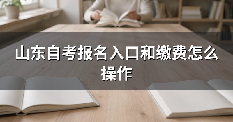 山东自考报名入口和缴费怎么操作