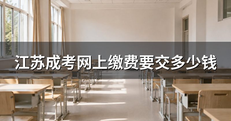 江苏成考网上缴费要交多少钱