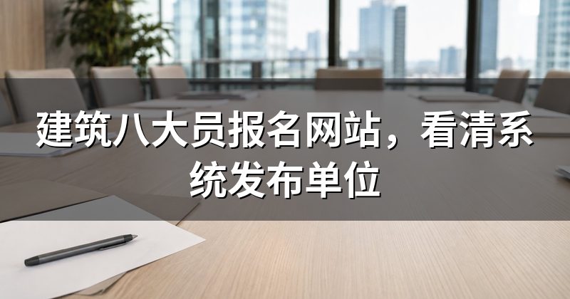 建筑八大员报名网站,看清系统发布单位