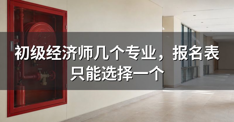 初级经济师几个专业,报名表只能选择一个