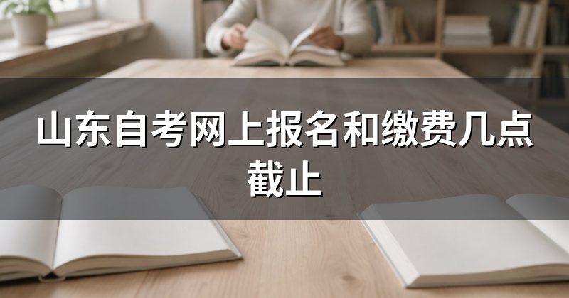 山东自考网上报名和缴费几点截止