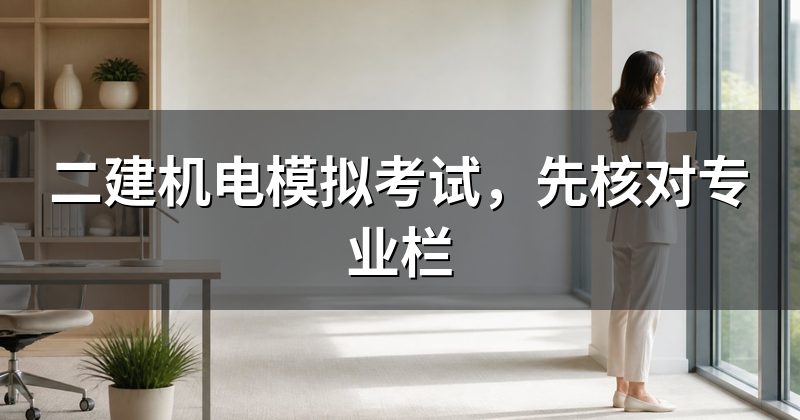 二建机电模拟考试,先核对专业栏