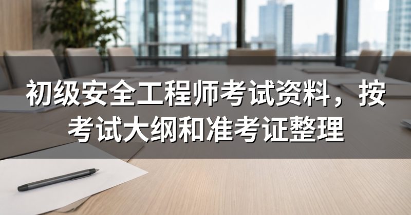 初级安全工程师考试资料，按考试大纲和准考证整理