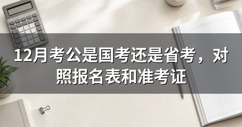 12月考公是国考还是省考,对照报名表和准考证