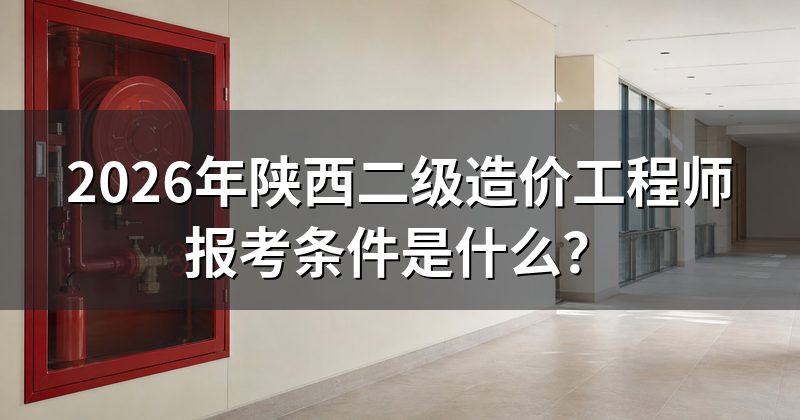 2026年陕西二级造价工程师报考条件是什么？