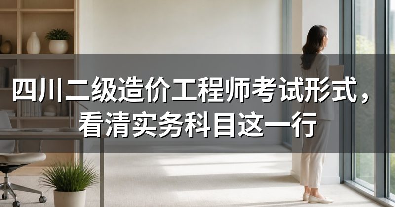 四川二级造价工程师考试形式,看清实务科目这一行