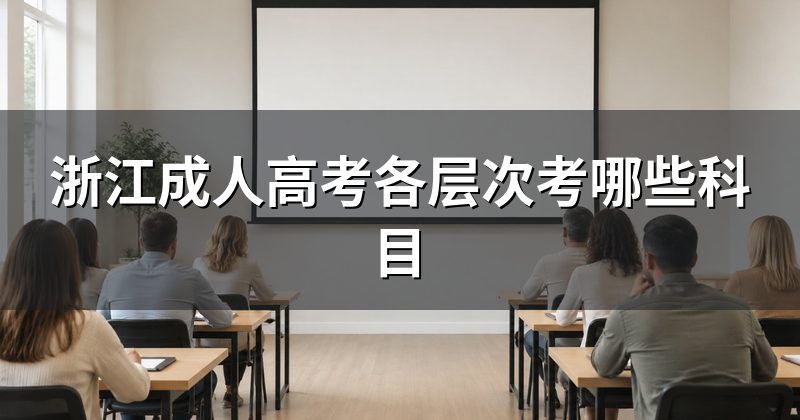 浙江成人高考各层次考哪些科目