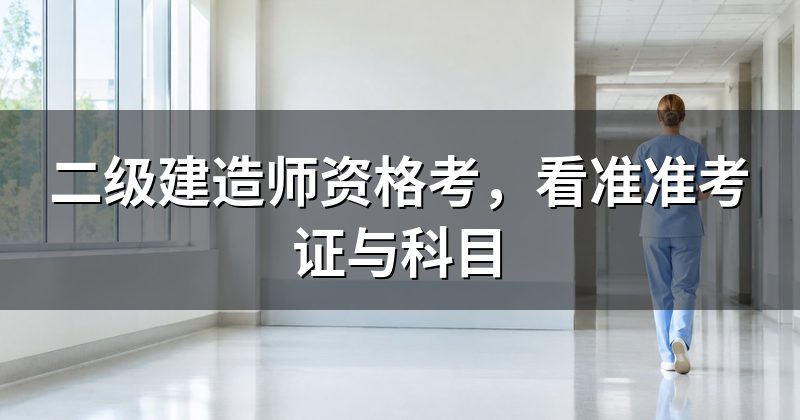 二级建造师资格考，看准准考证与科目