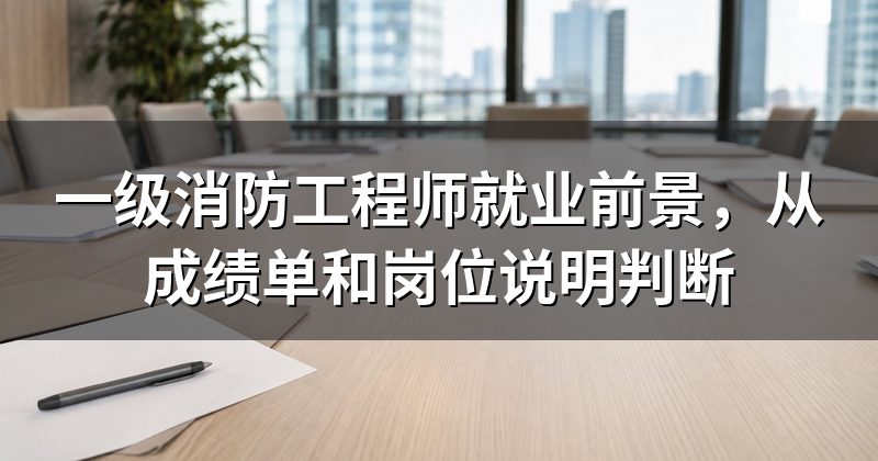 一级消防工程师就业前景,从成绩单和岗位说明判断