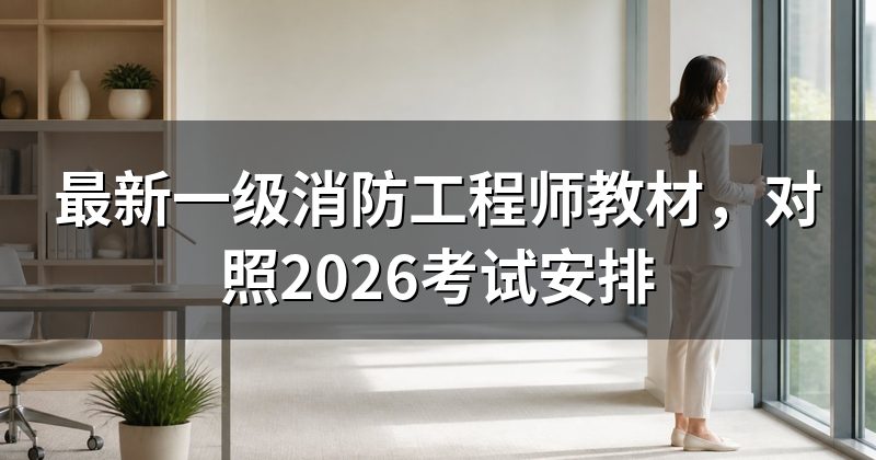 最新一级消防工程师教材，对照2026考试安排