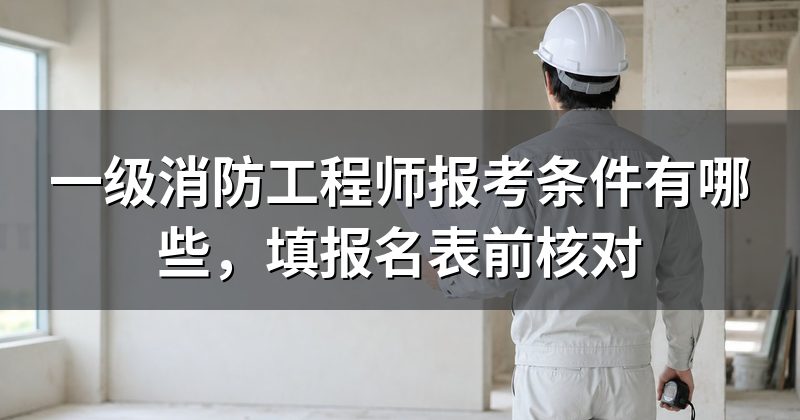 一级消防工程师报考条件有哪些,填报名表前核对