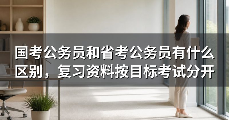 国考公务员和省考公务员有什么区别，复习资料按目标考试分开
