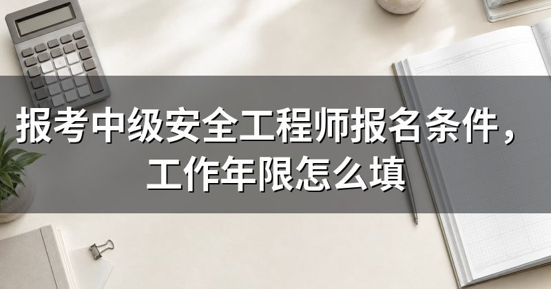 报考中级安全工程师报名条件，工作年限怎么填