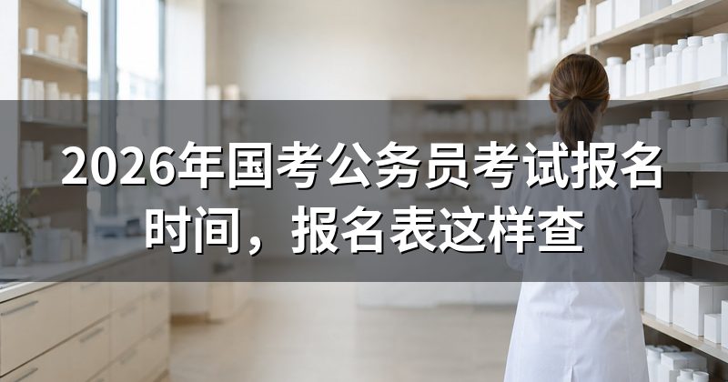 2026年国考公务员考试报名时间，报名表这样查
