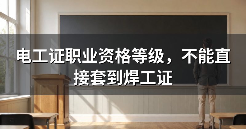 电工证职业资格等级,不能直接套到焊工证