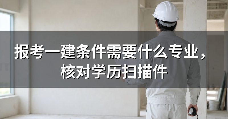 报考一建条件需要什么专业，核对学历扫描件