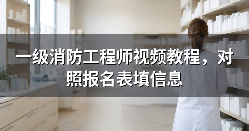 一级消防工程师视频教程,对照报名表填信息