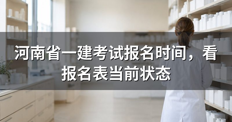河南省一建考试报名时间,看报名表当前状态