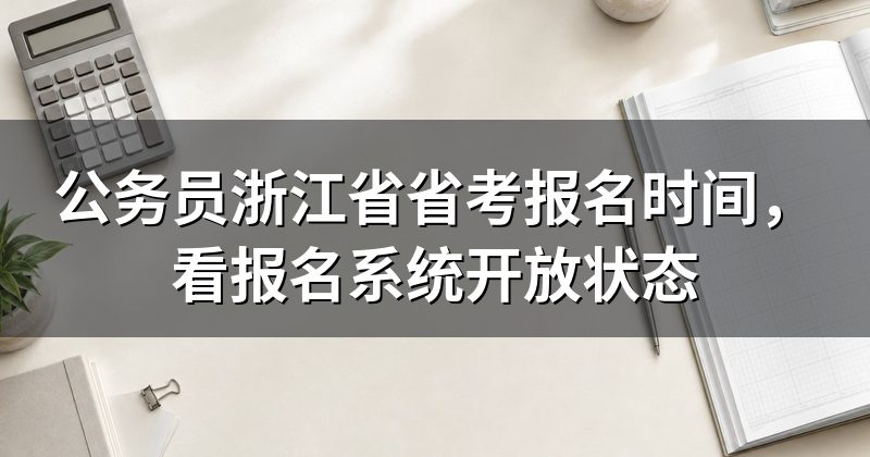 公务员浙江省省考报名时间,看报名系统开放状态
