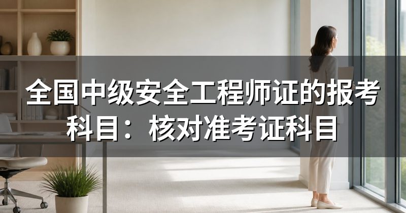 全国中级安全工程师证的报考科目：核对准考证科目
