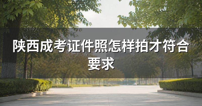 陕西成考证件照怎样拍才符合要求