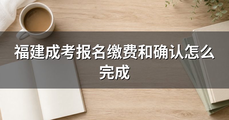 福建成考报名缴费和确认怎么完成