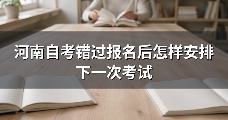 河南自考错过报名后怎样安排下一次考试