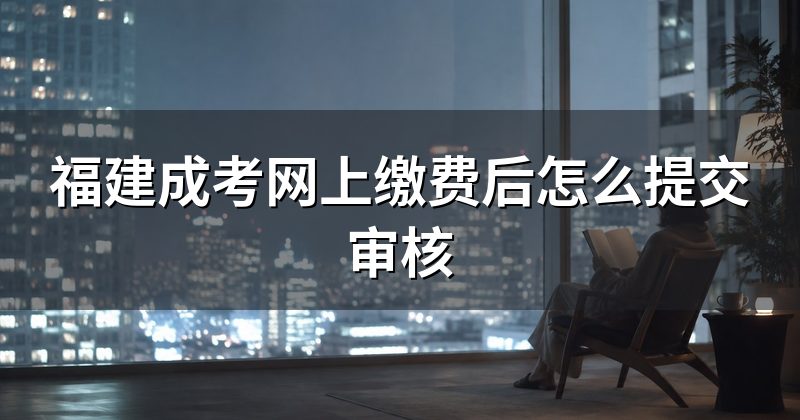 福建成考网上缴费后怎么提交审核