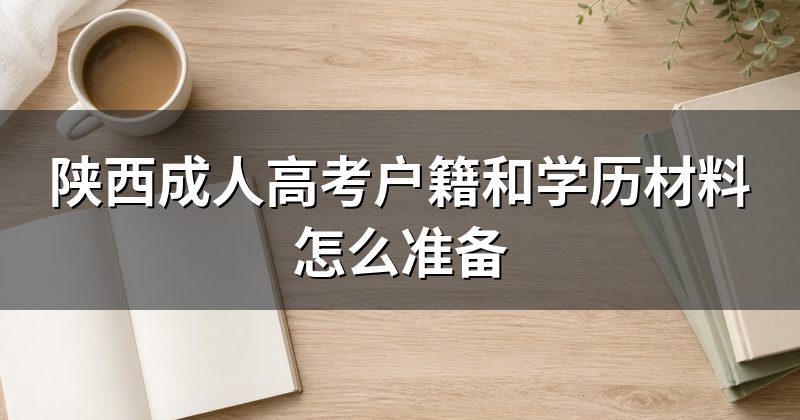 陕西成人高考户籍和学历材料怎么准备
