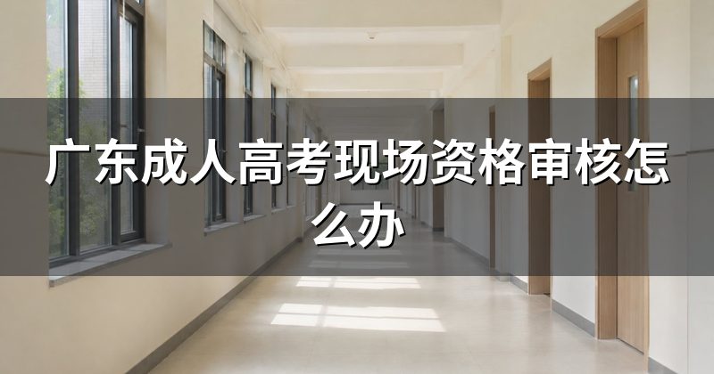 广东成人高考现场资格审核怎么办