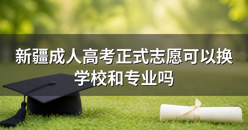 新疆成人高考正式志愿可以换学校和专业吗