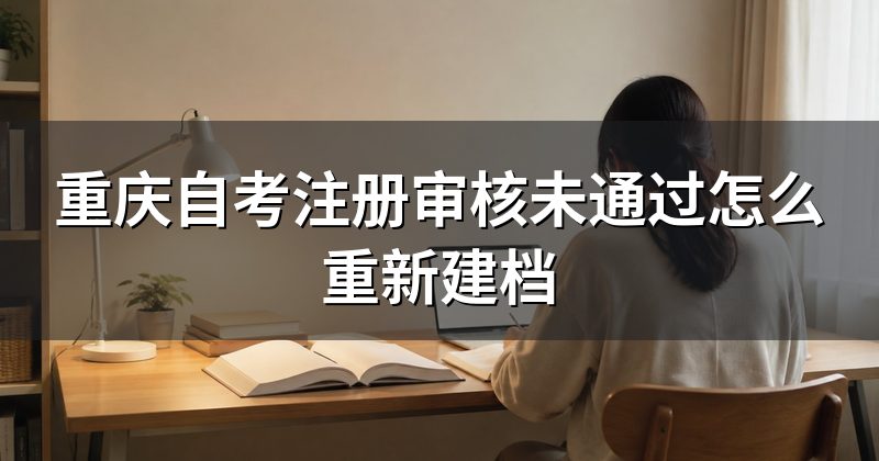 重庆自考注册审核未通过怎么重新建档