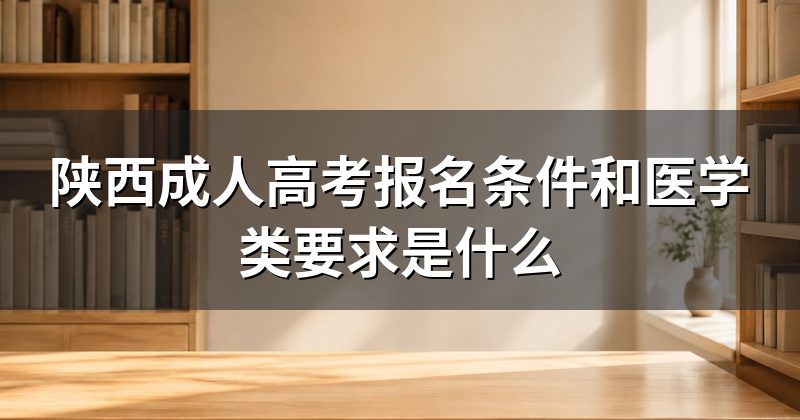 陕西成人高考报名条件和医学类要求是什么