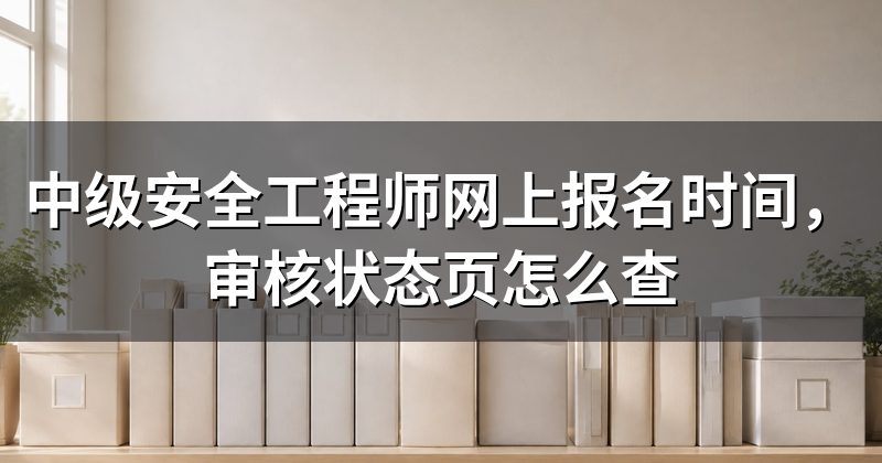 中级安全工程师网上报名时间，审核状态页怎么查