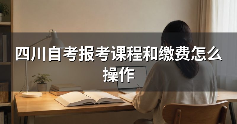 四川自考报考课程和缴费怎么操作