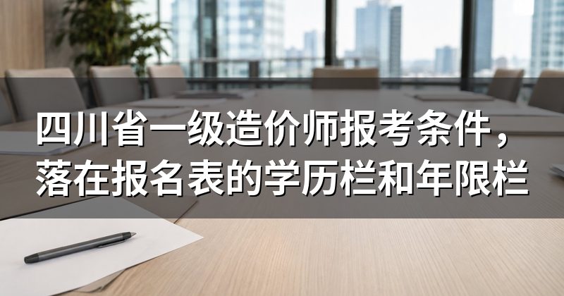 四川省一级造价师报考条件,落在报名表的学历栏和年限栏