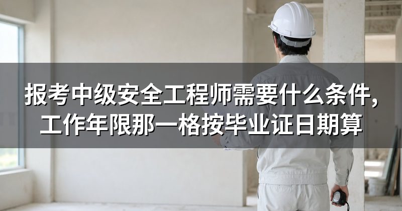 报考中级安全工程师需要什么条件,工作年限那一格按毕业证日期算