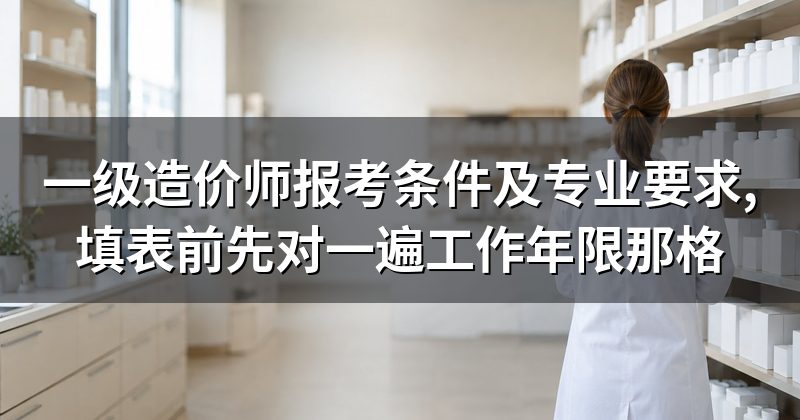 一级造价师报考条件及专业要求,填表前先对一遍工作年限那格