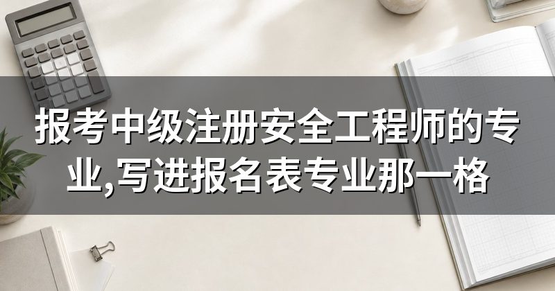 报考中级注册安全工程师的专业,写进报名表专业那一格