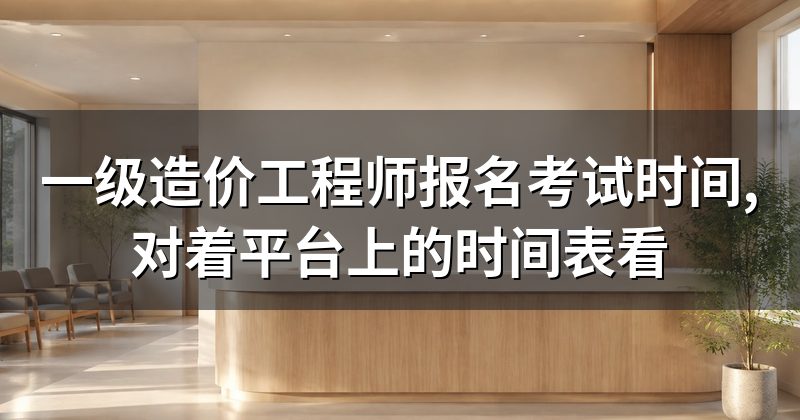 一级造价工程师报名考试时间,对着平台上的时间表看