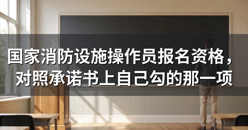 国家消防设施操作员报名资格,对照承诺书上自己勾的那一项