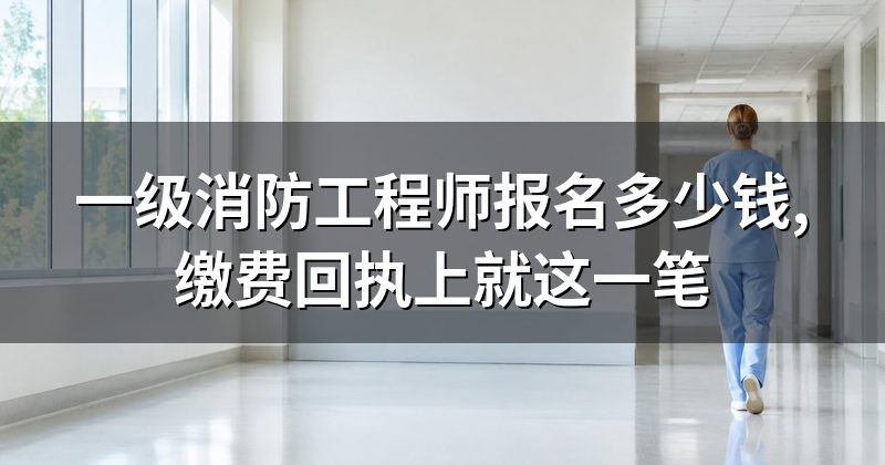 一级消防工程师报名多少钱,缴费回执上就这一笔