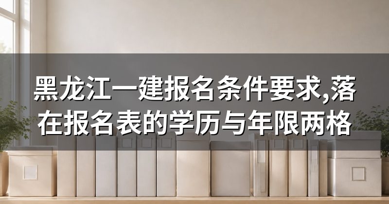 黑龙江一建报名条件要求,落在报名表的学历与年限两格